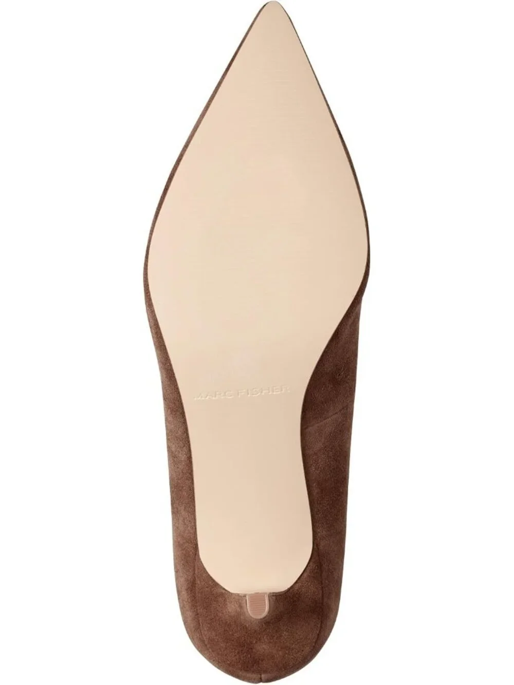 Women's Medium Natural Suede Pointed Toe Alola Casual Pumps Pull On Heel Shoes